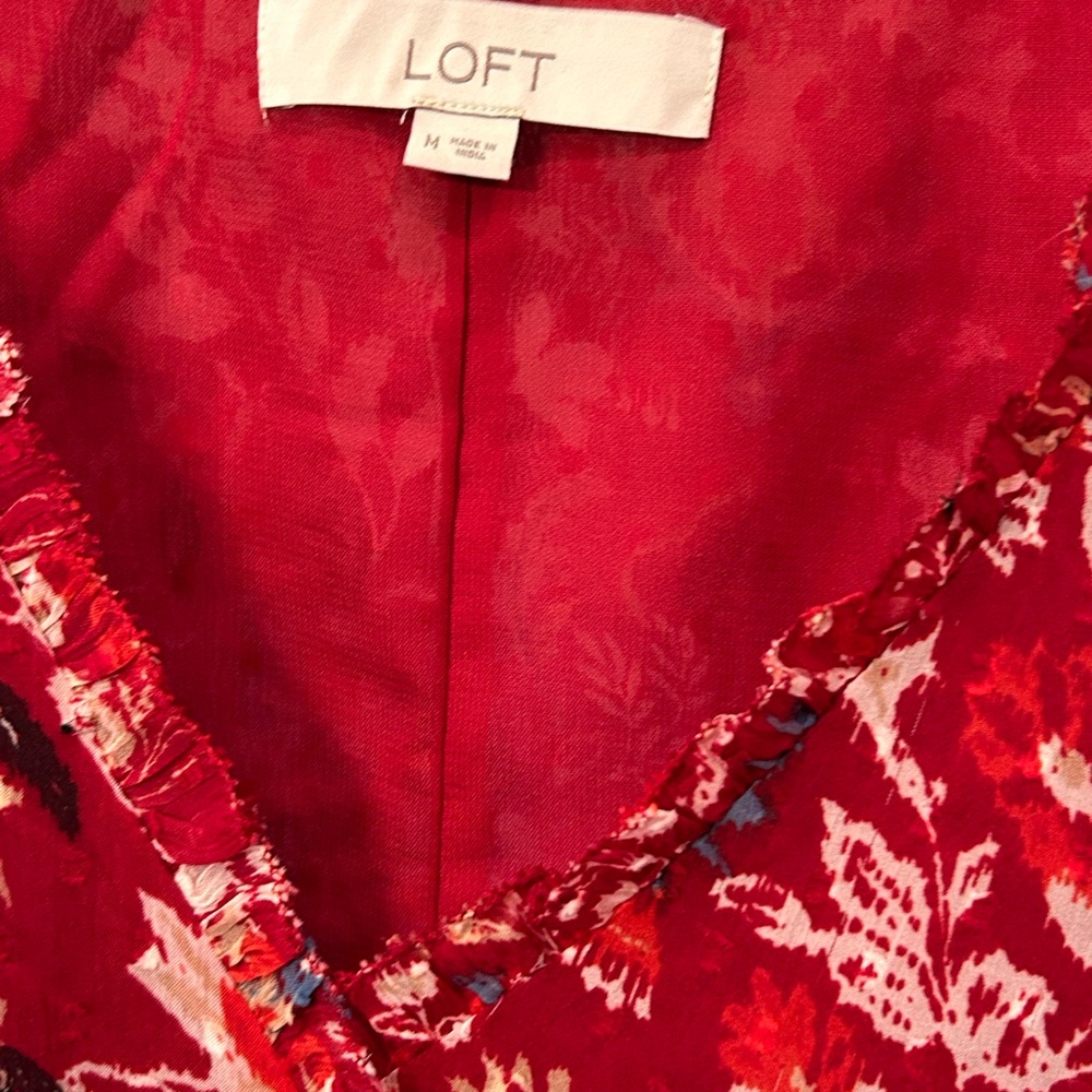 LOFT Scarlet Floral Dress